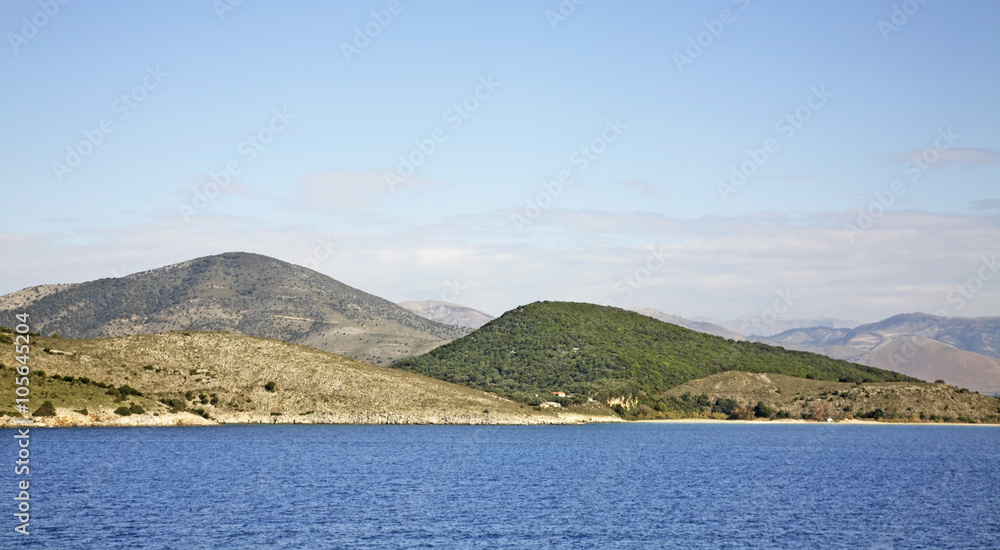 Landscape near Igoumenitsa and  Corfu. Greece