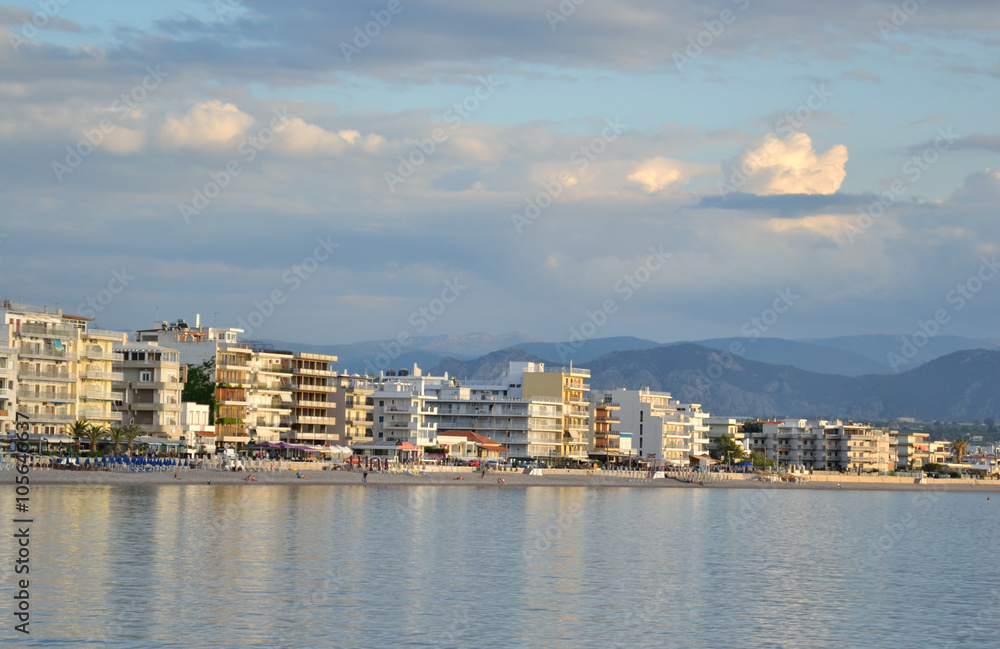 Obraz premium Embankment in Loutraki.