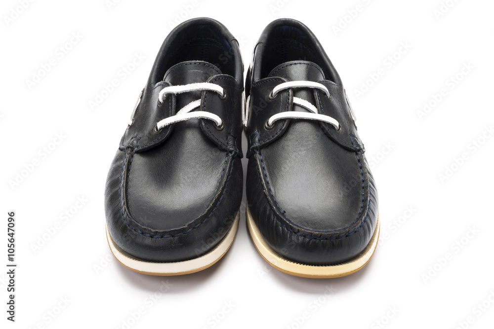 Black canvas shoe on a white background Black canvas shoe on a white background