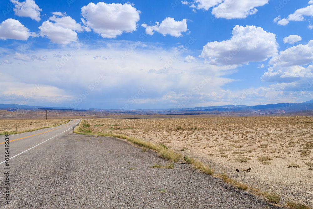 Road in perspective, Colorado highway, United States of America Road in perspective, Colorado highway, United States of America