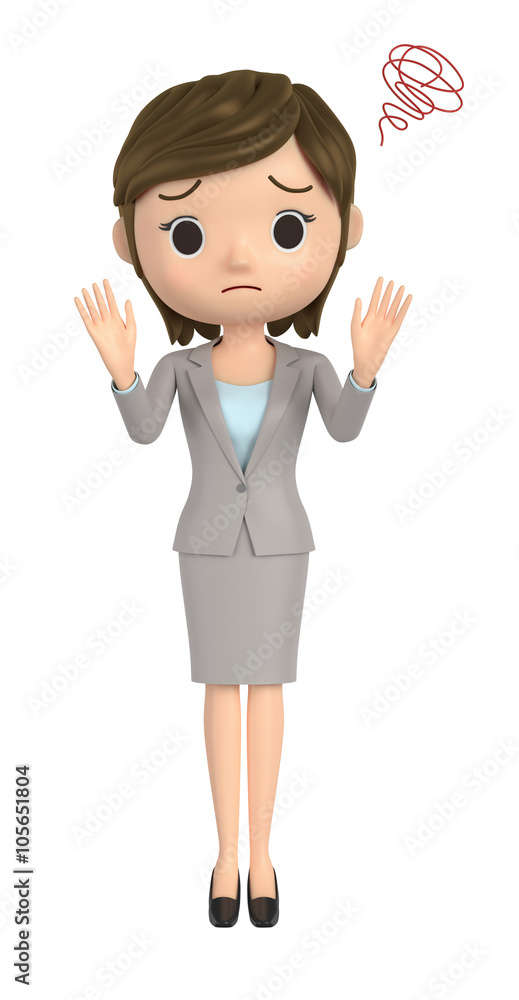 Portrait of small and pretty saleswoman Portrait of small and pretty saleswoman