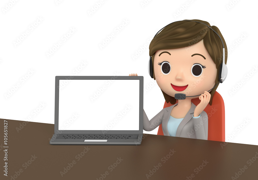 Portrait of small and pretty saleswoman Portrait of small and pretty saleswoman