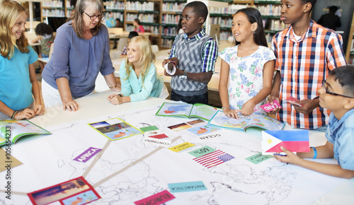 Cuadro en lienzo Academic School Childern Learning Elementary Concept