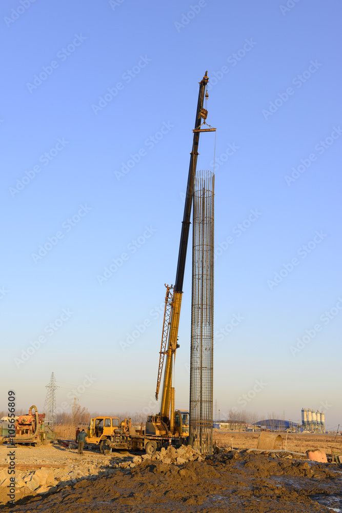 Crane hoist steel bars