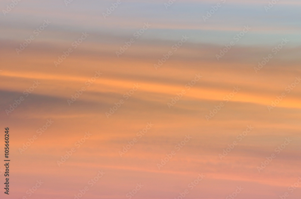 Color of sunset sky background