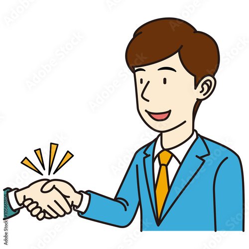 スーツの男性_握手