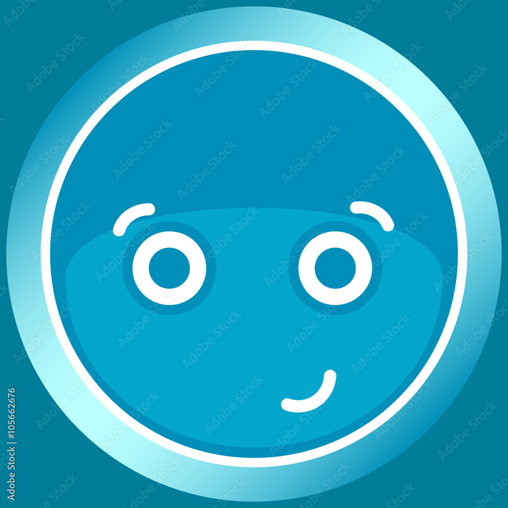 Fototapeta premium Icon contented face