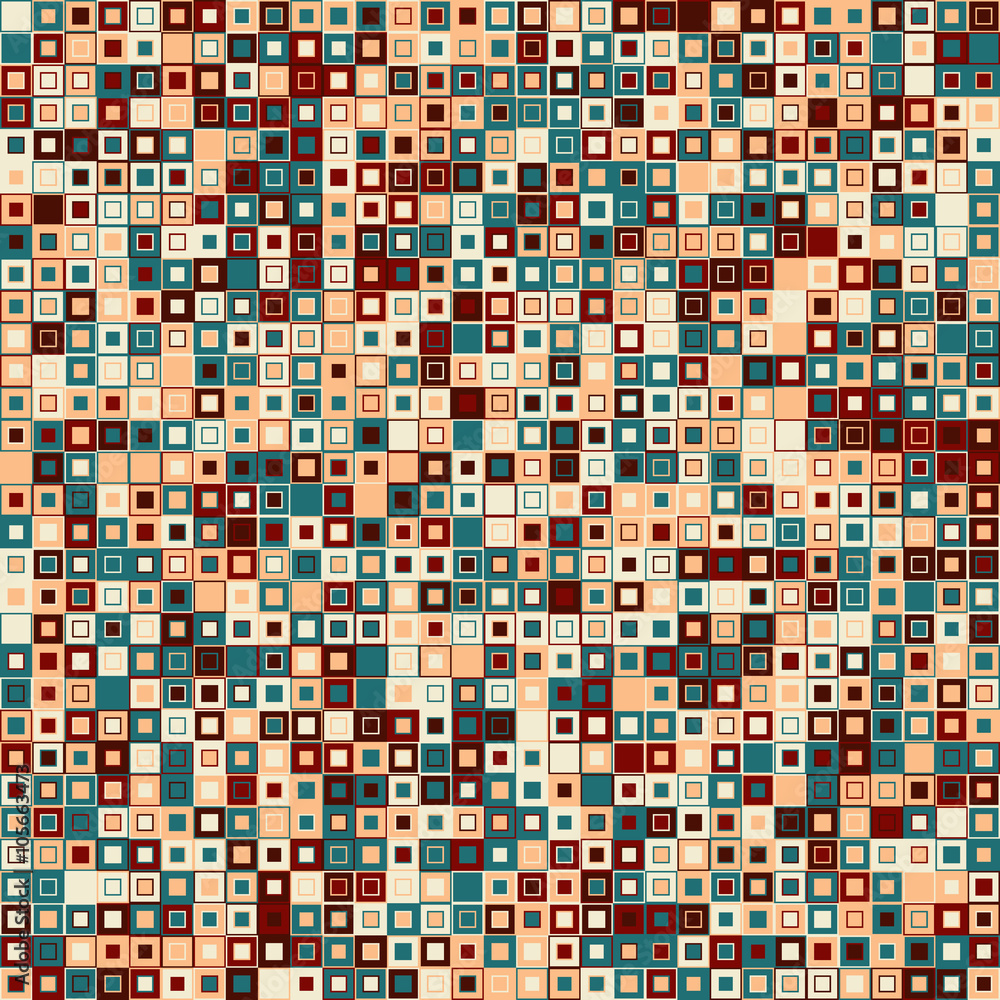 Vector abstract background. Consists of geometric elements. The elements have square shape and different color. Colorful mosaic background.