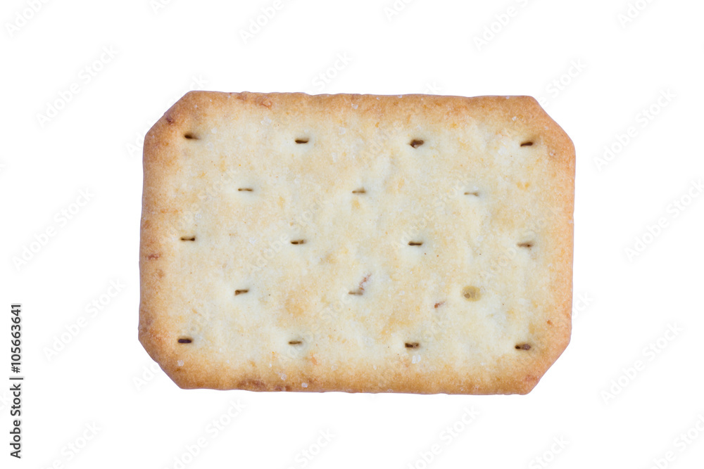 sweet cracker isolated on white background. clipping path, Top view sweet cracker isolated on white background. clipping path, Top view