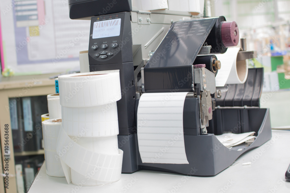 Fototapeta premium barcode label printer