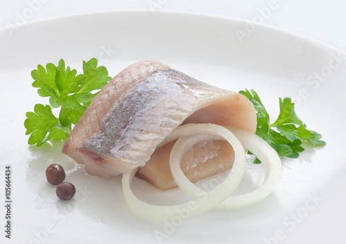 Herring with parsley, onion and pepper