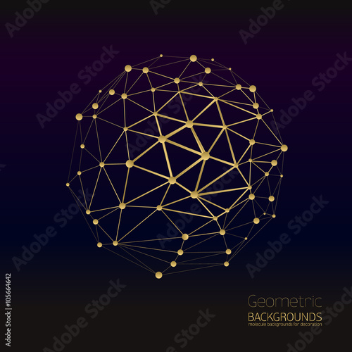 Abstract gold geometric lattice