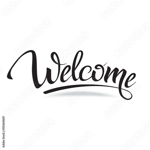 Sign, symbol word welcome