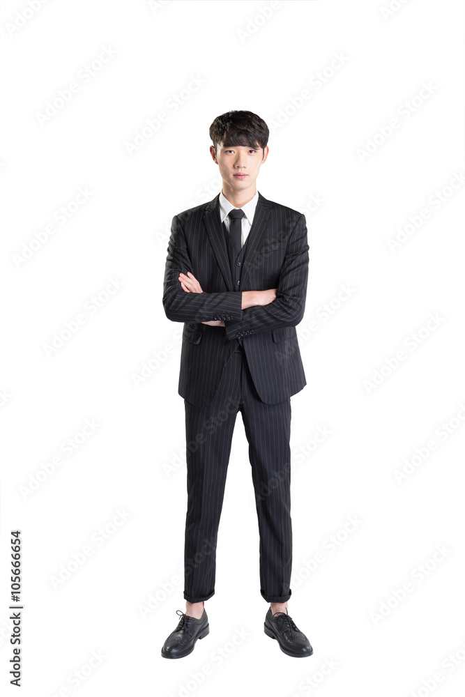 isolated young asian businessman on white background isolated young asian businessman on white background