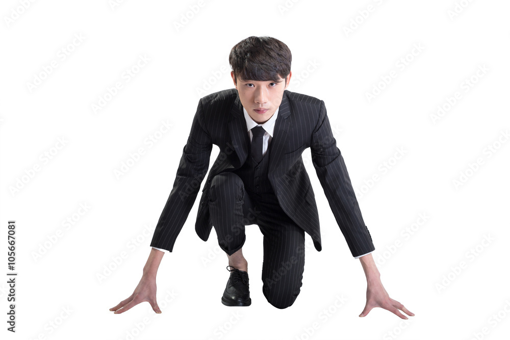 isolated young asian businessman on white background isolated young asian businessman on white background