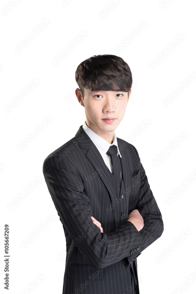 isolated young asian businessman on white background isolated young asian businessman on white background
