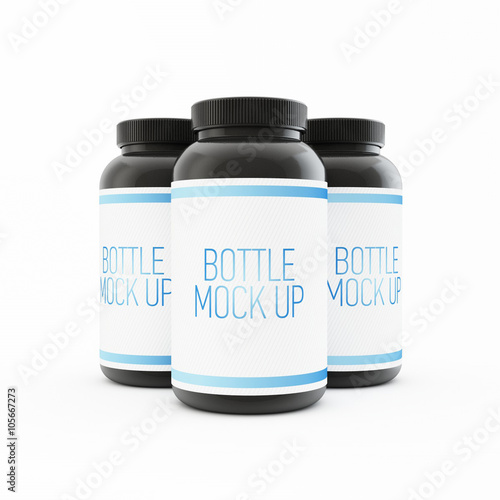 bottle mock up on white background