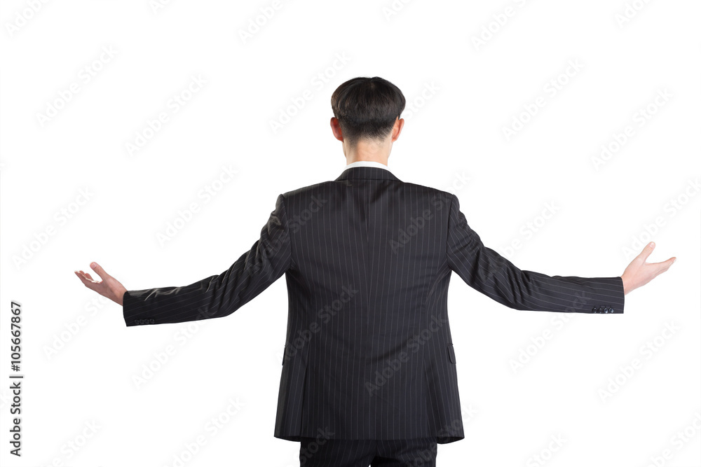 isolated young asian businessman on white background isolated young asian businessman on white background