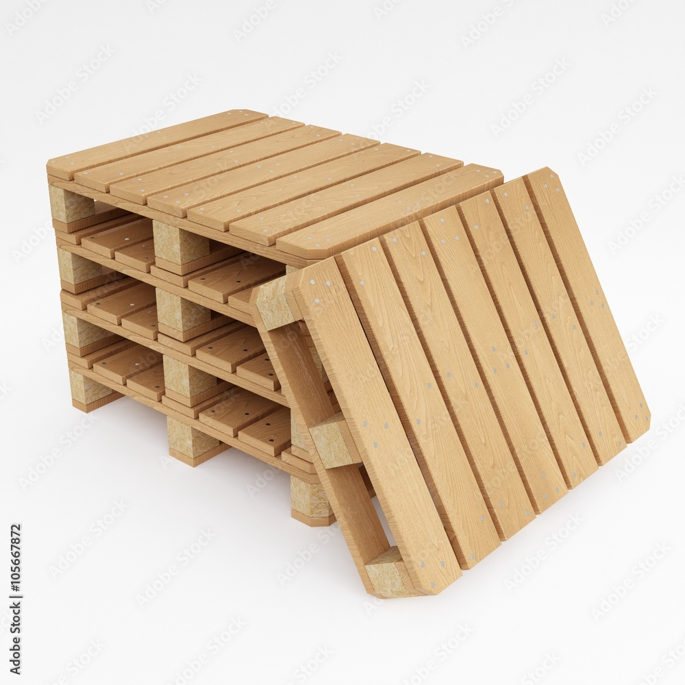 euro pallet isolated on white background euro pallet isolated on white background