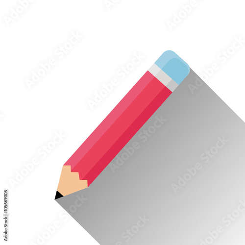 Free Download Flat style of pencil with shadow. - GFXLoad