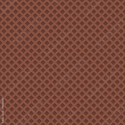 Seamless chocolate wafer background. Vector illustrator.