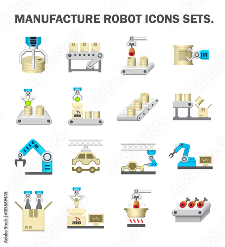 Robot production icons