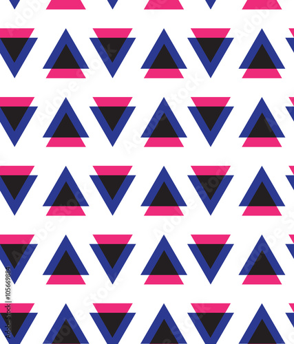 Vector seamless pattern with pink, blue and black triangles. Background can be used for web, fabrics, booklets, business cards and other. Free Download Vector seamless pattern with pink, blue and black triangles. Background can be used for web, fabrics, booklets, business cards and other. - GFXLoad