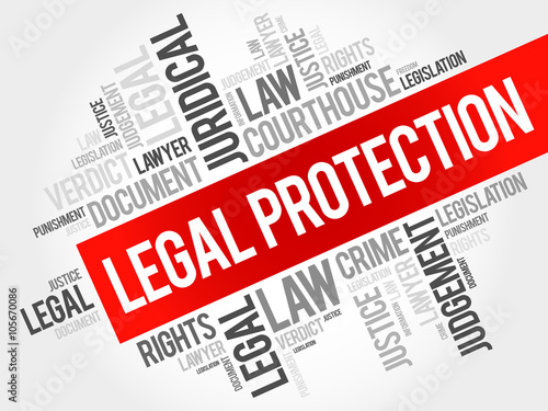 Legal Protection word cloud concept