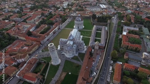 Aerial Video of the Leaning Tower and Cathedral