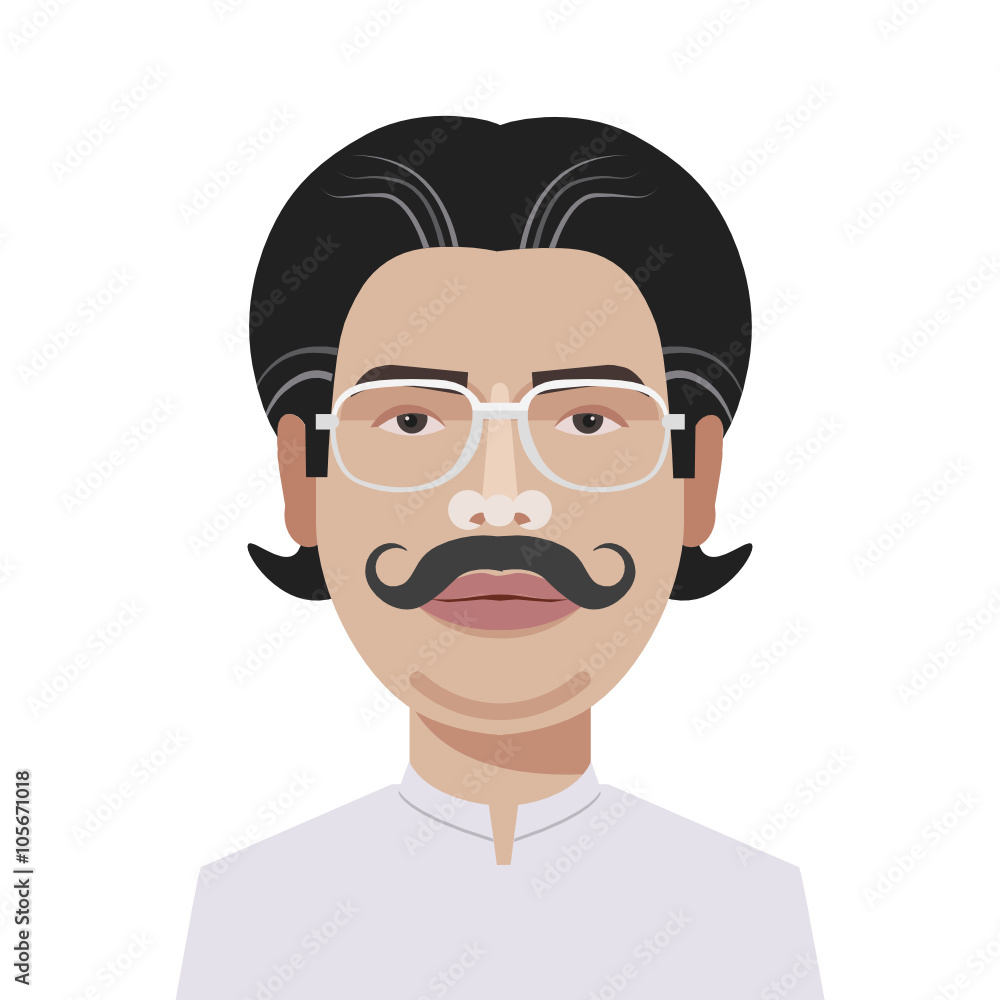Flat vector character. Vector avatar with eyes. Vector portraits. flat icons. Characters for web Flat vector character. Vector avatar with eyes. Vector portraits. flat icons. Characters for web