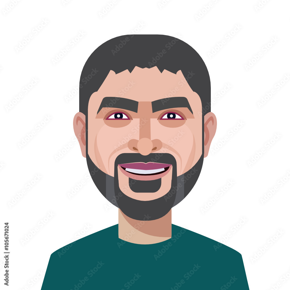 Flat vector character. Vector avatar with eyes. Vector portraits. flat icons. Characters for web Flat vector character. Vector avatar with eyes. Vector portraits. flat icons. Characters for web