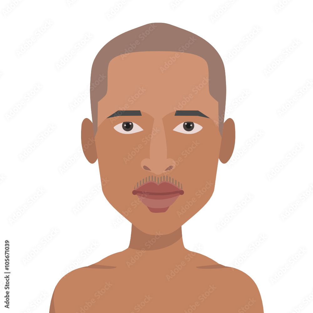 Flat vector character. Vector avatar with eyes. Vector portraits. flat icons. Characters for web Flat vector character. Vector avatar with eyes. Vector portraits. flat icons. Characters for web