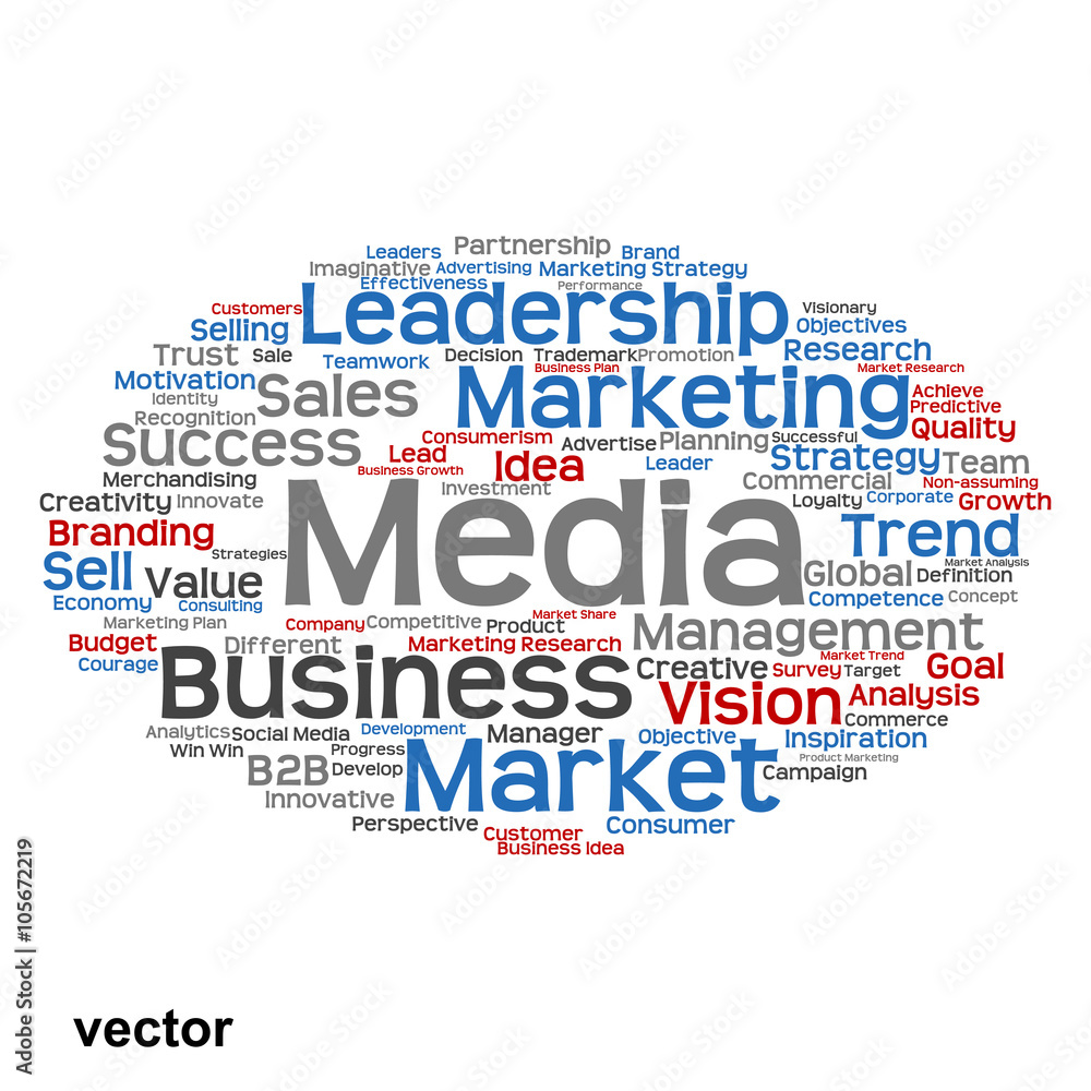 Vector conceptual business marketing word cloud Vector conceptual business marketing word cloud