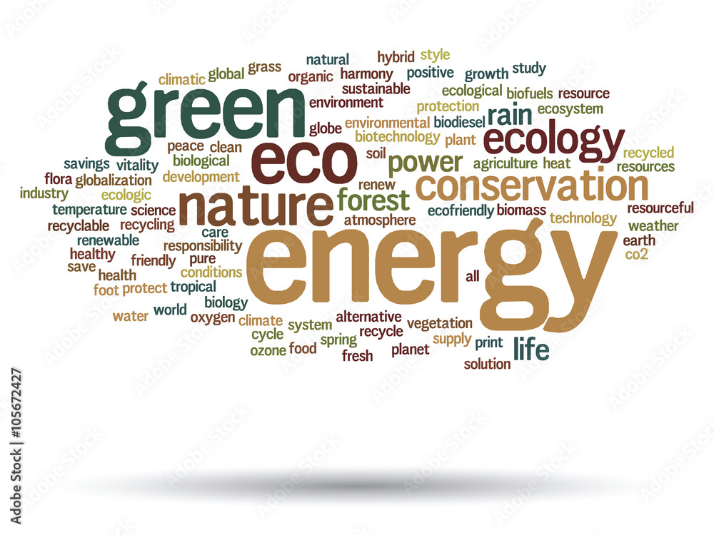 Vector conceptual ecology word cloud isolated Vector conceptual ecology word cloud isolated