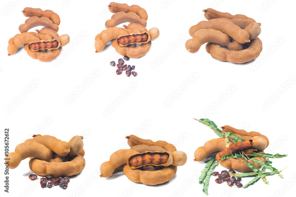 Tamarind isolated on white background Tamarind isolated on white background