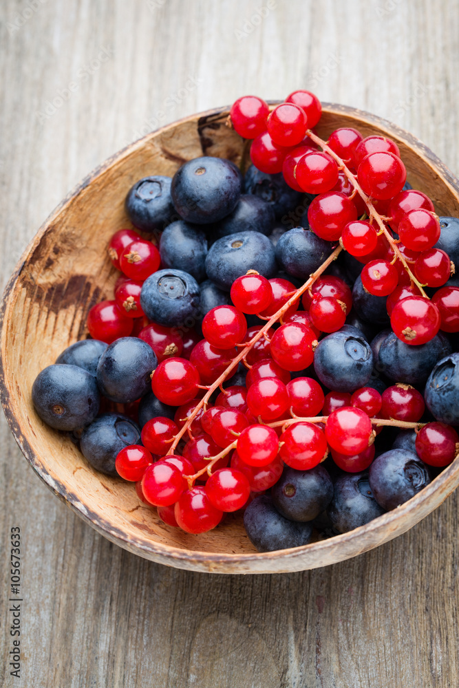 Fresh blueberries and red currant. Fresh blueberries and red currant.