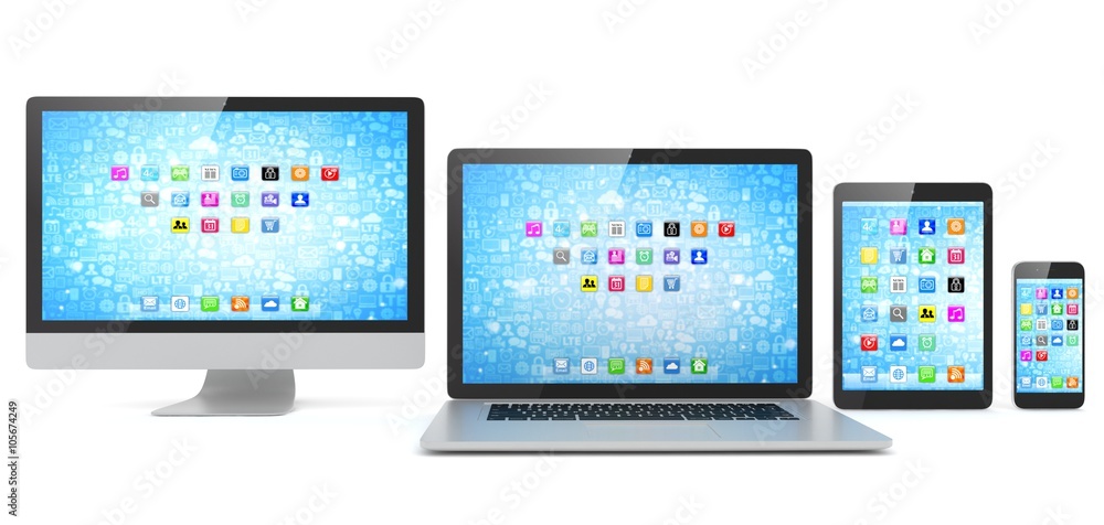 Responsive web design, laptop, smartphone, tablet, computer, display Responsive web design, laptop, smartphone, tablet, computer, display