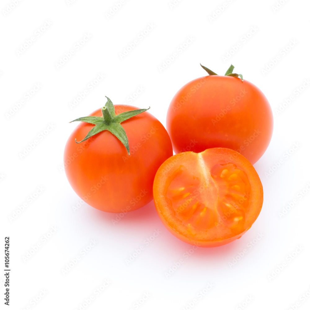 Tomato on the white isolatd background. Tomato on the white isolatd background.