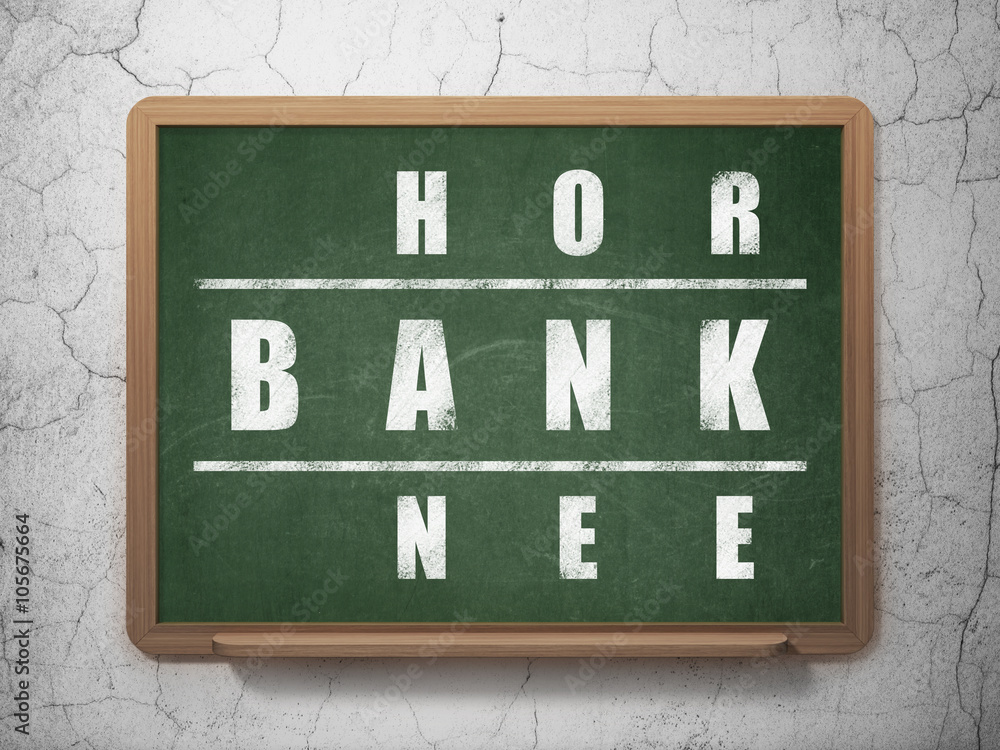 Currency concept: Bank in Crossword Puzzle Currency concept: Bank in Crossword Puzzle