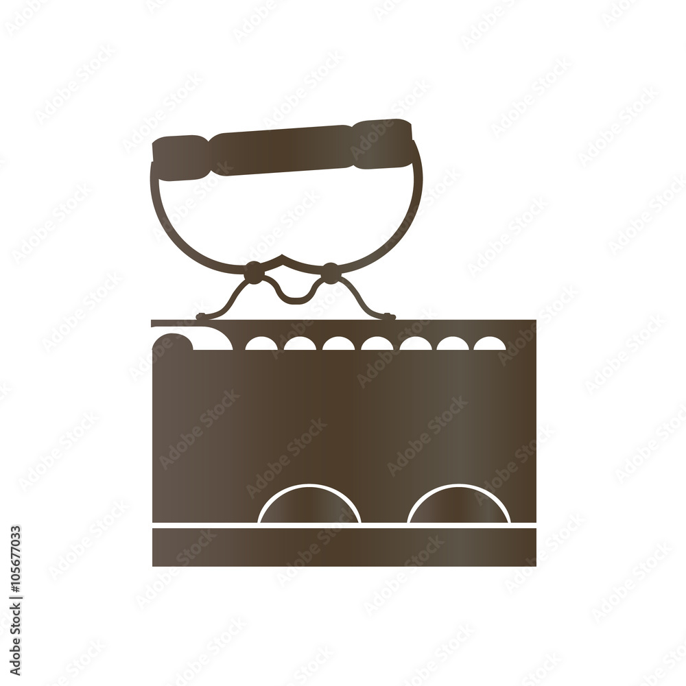 старинный утюг на белом фоне Stock Illustration | Adobe Stock