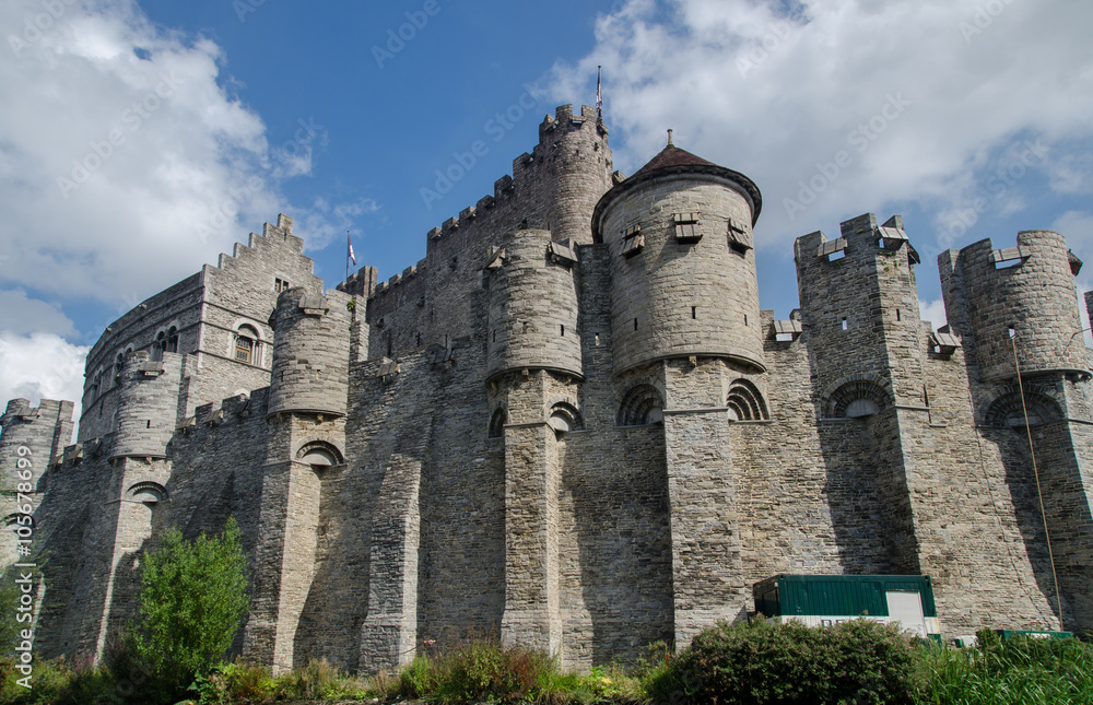 Gravensteen castle or Castle of the Counts in Ghent, Belgium.