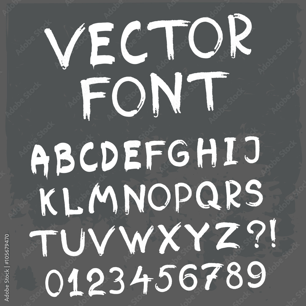 Vector grunge font Vector grunge font