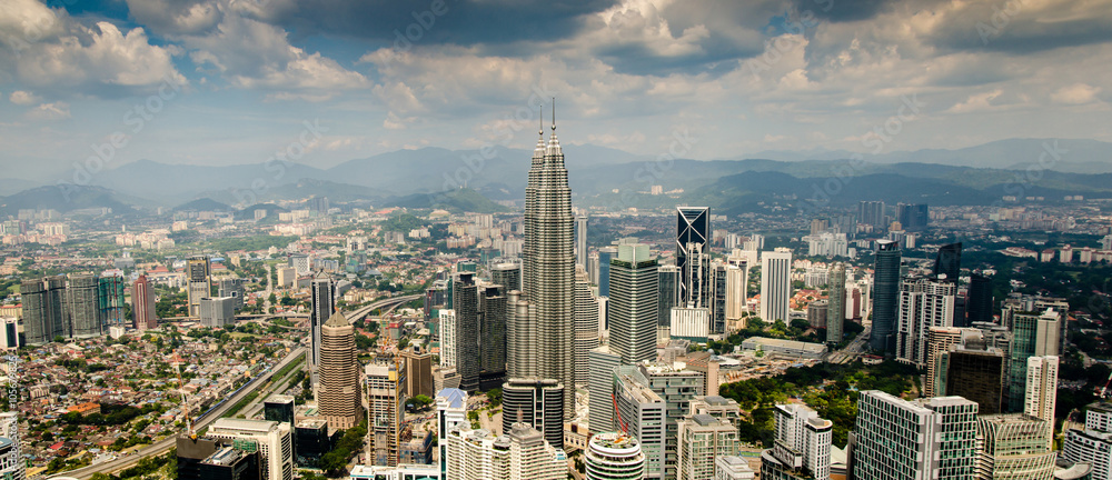 Obraz premium Panoramiczna panorama Kuala Lumpur