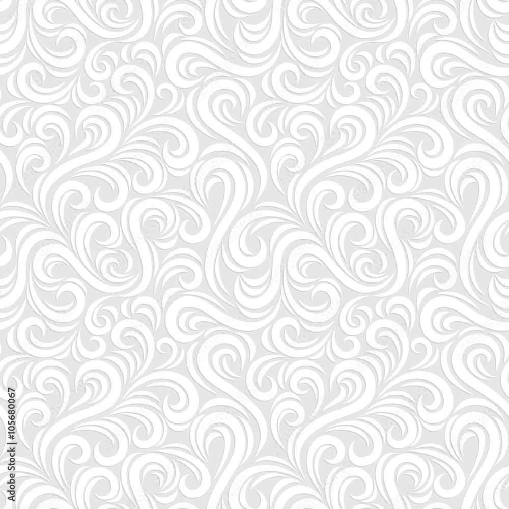 Swirl seamless pattern. Abstract white vector wavy background. Swirl seamless pattern. Abstract white vector wavy background.