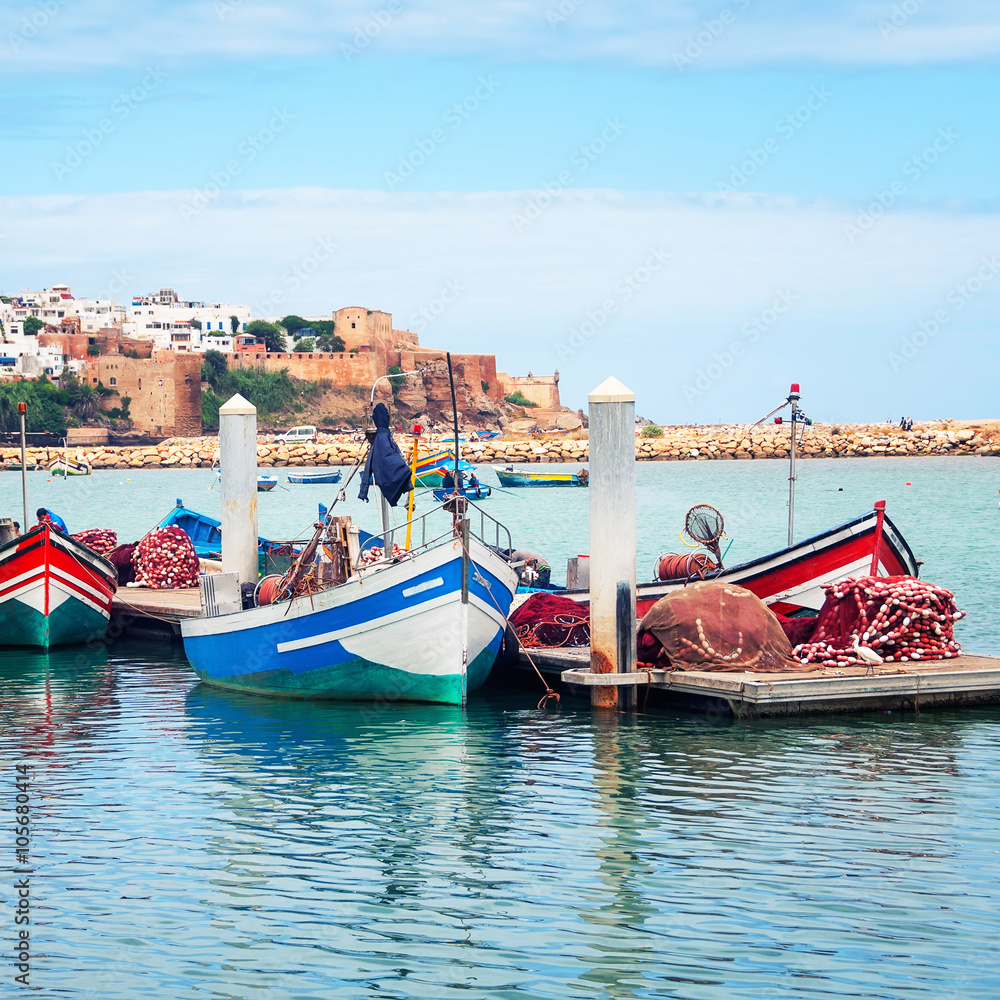 Fishing boats in Rabat, Morocco
