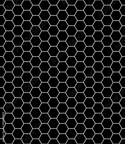 Vector modern seamless geometry pattern hexagon, black and white honeycomb abstract geometric background, subtle pillow print, monochrome retro texture, hipster fashion design