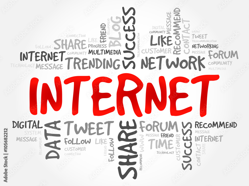 Fototapeta premium Internet word cloud, business concept