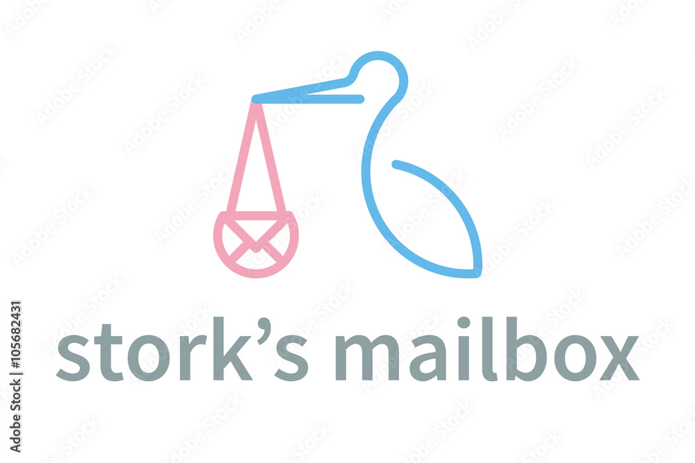 Stork's mailbox logo Stork's mailbox logo