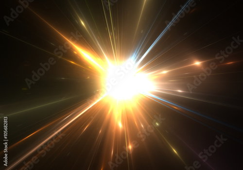 Star explosion with particles