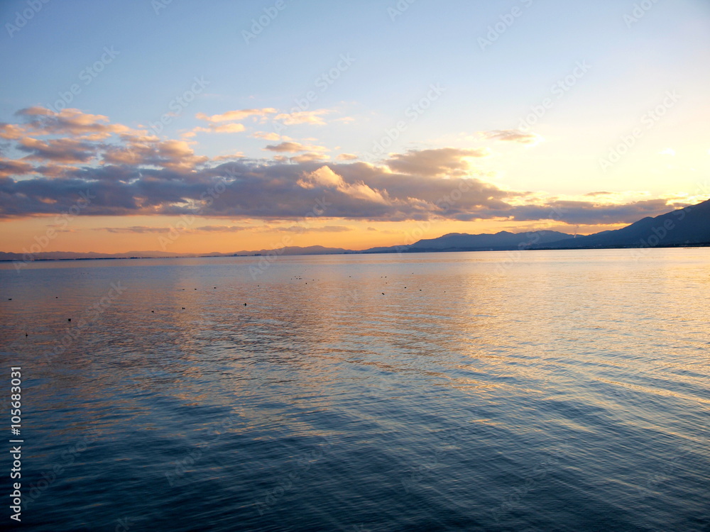 Obraz premium View of Lake Biwa from Shirahige Shrine/Shiga,Japan
